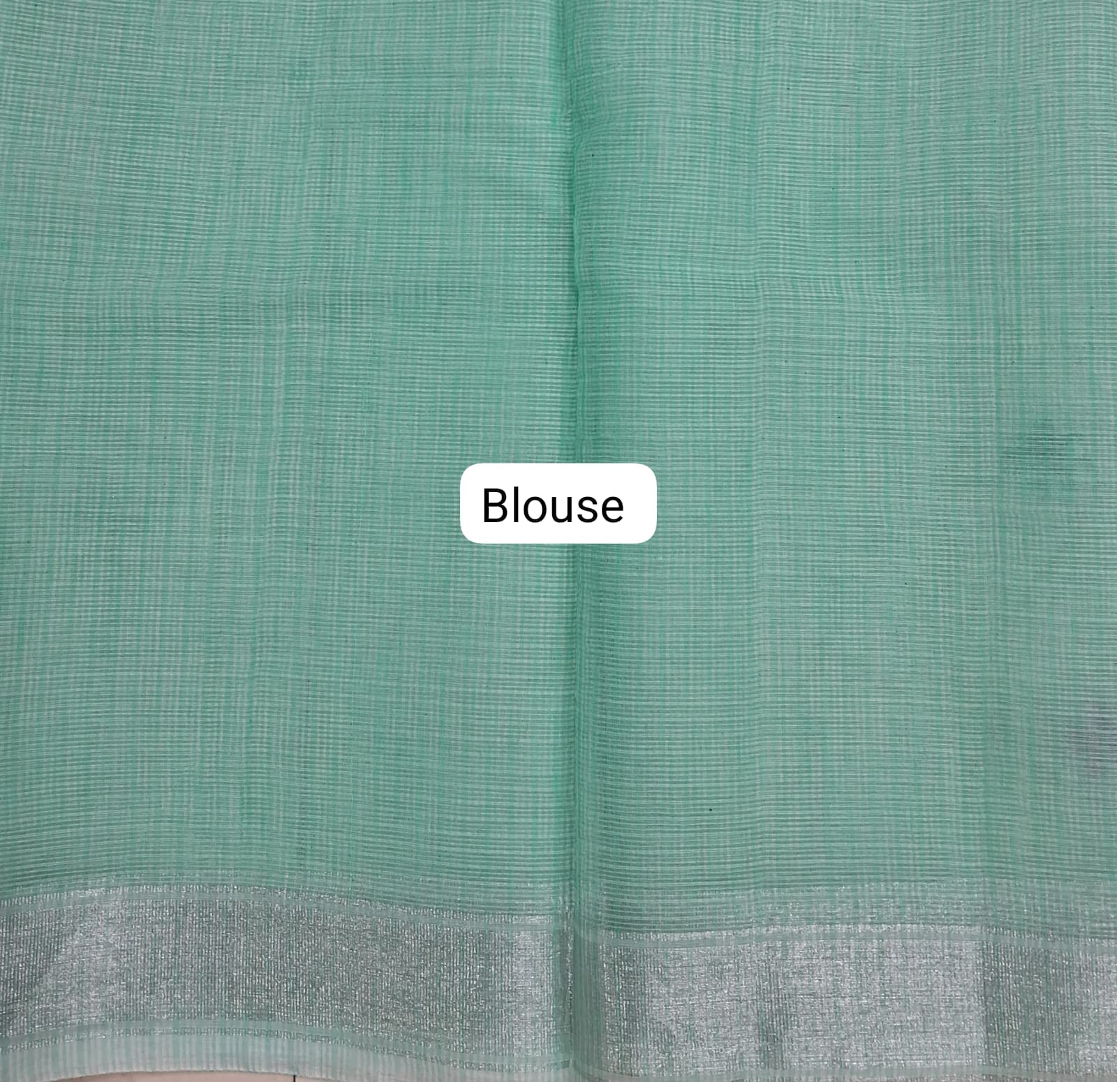 Mint Blue Silk Kota Saree Blouse