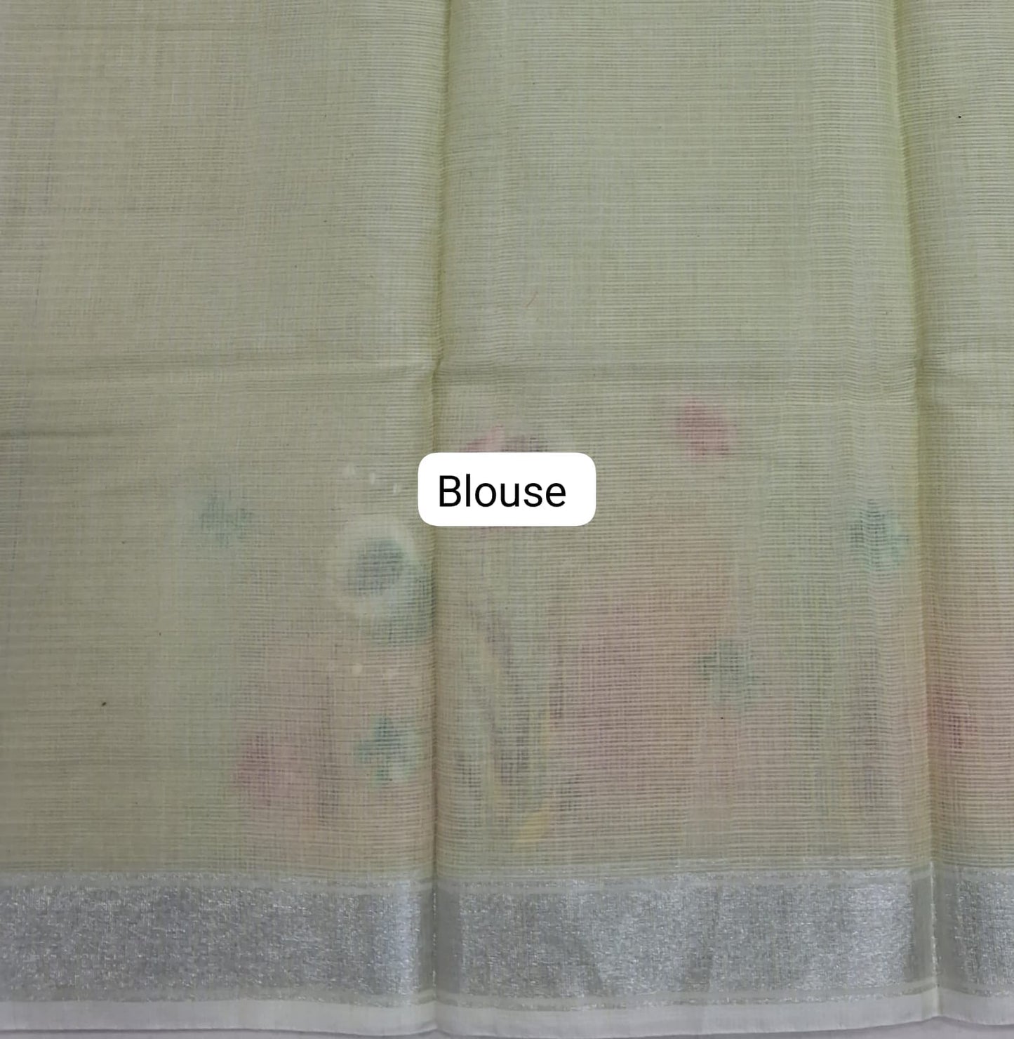 Lemon Yellow Silk Kota Saree Blouse