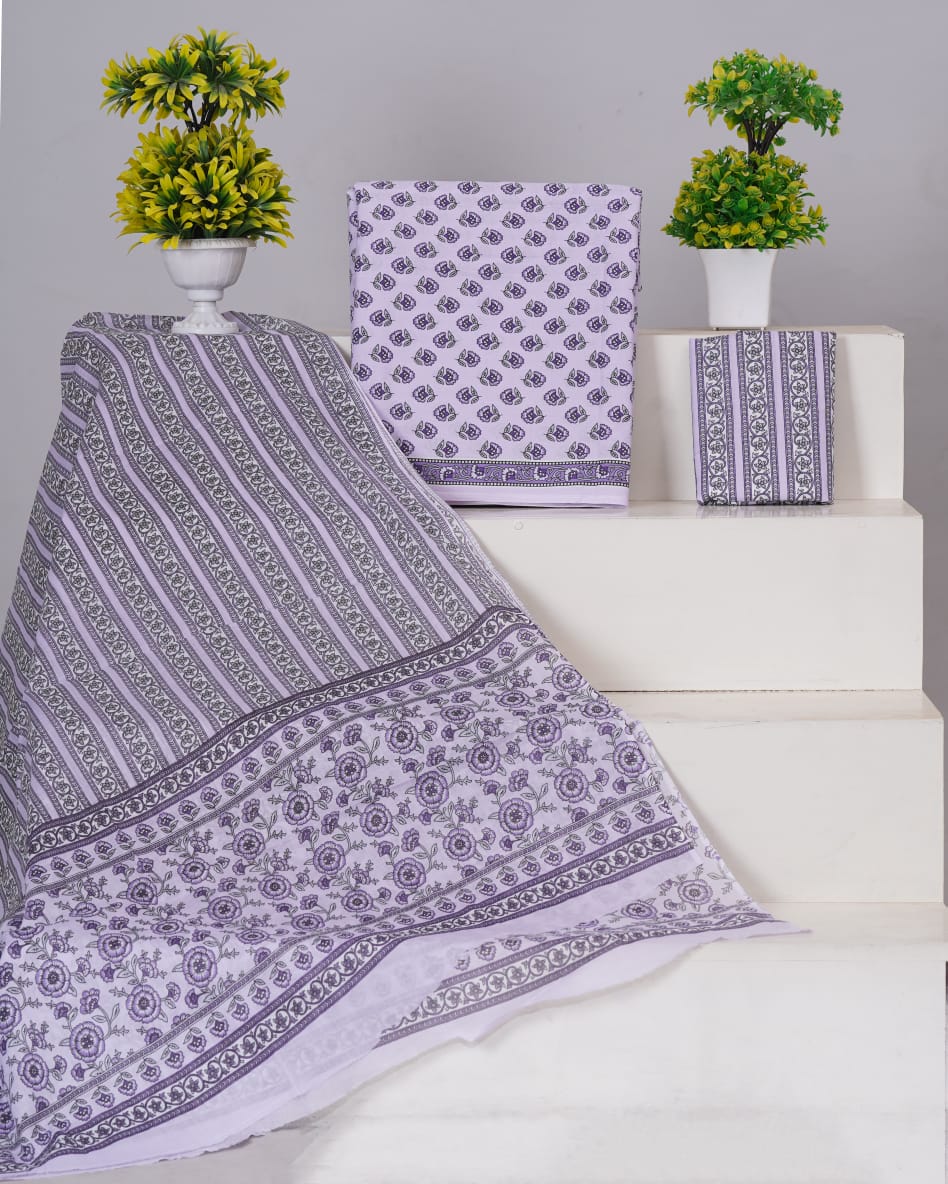 Light Lavender cotton dress material