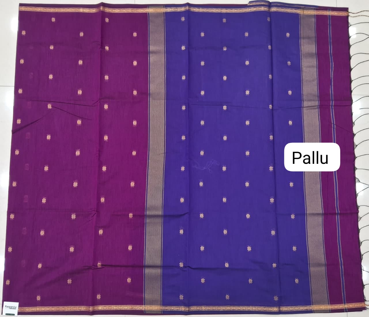 Magenta Pink Semi Maheshwari Silk Saree Pallu