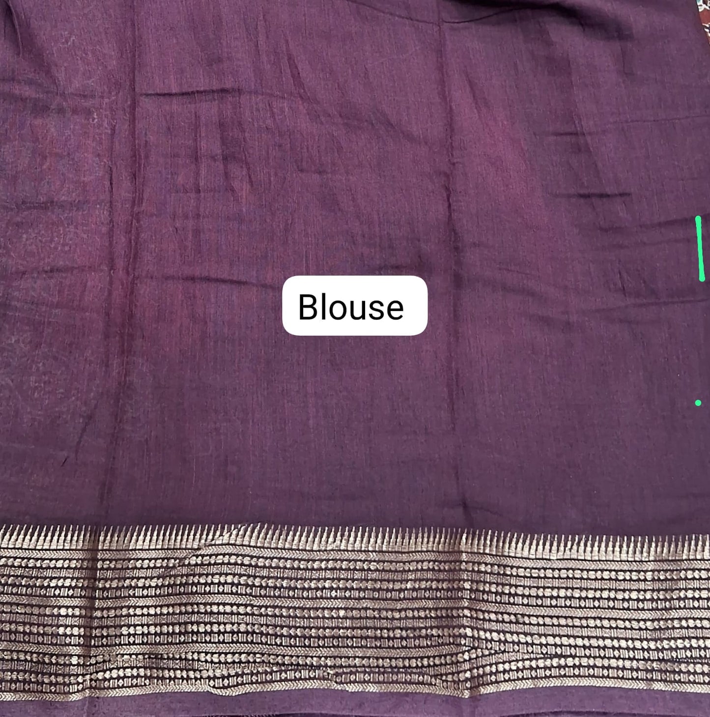 Brick Red Moonga SIilk Saree Blouse