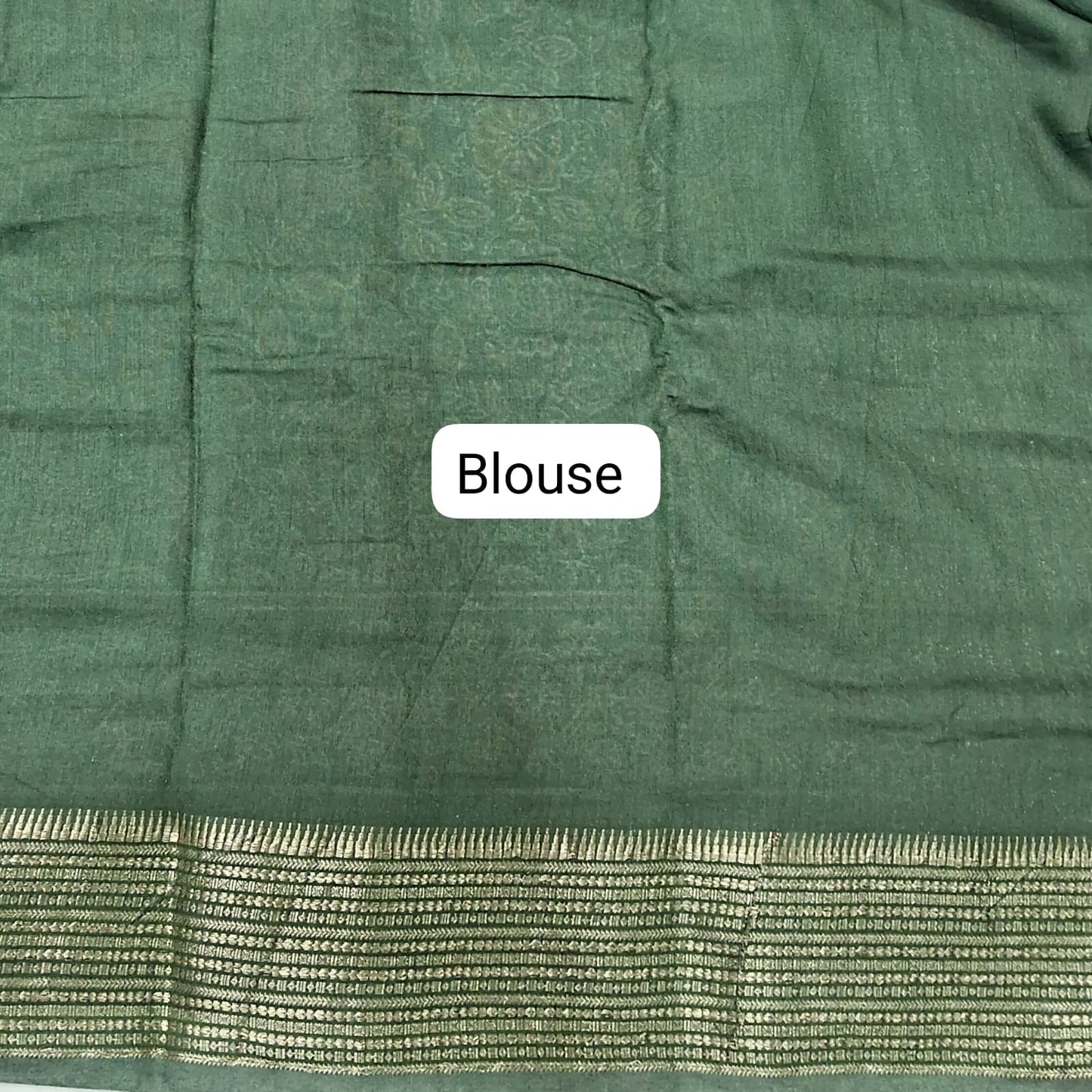 Dark Blue Moonga SIilk Saree Blouse