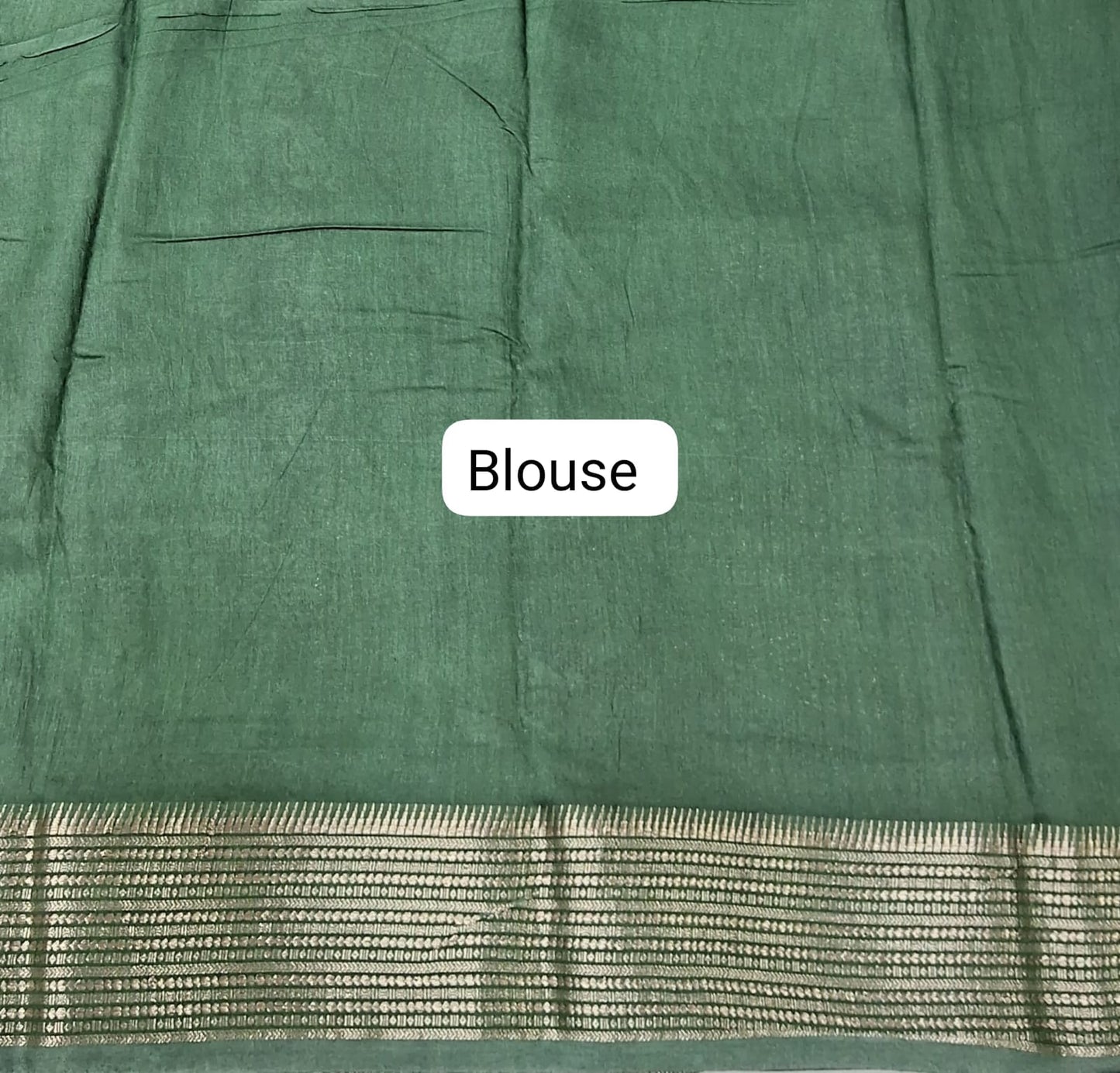 Chocolate Brown Moonga Silk Saree Blouse