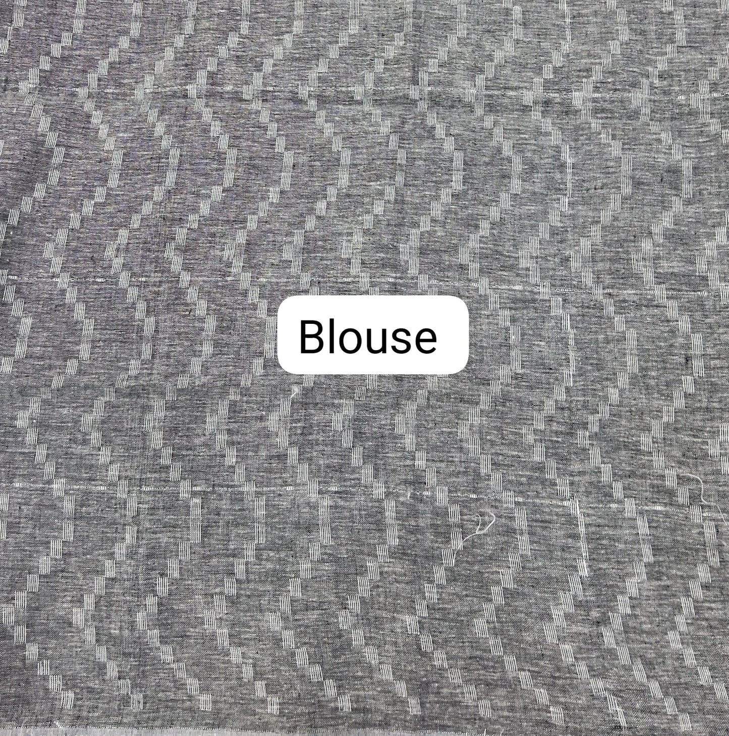 Elephant Grey Pure Linen Saree blouse