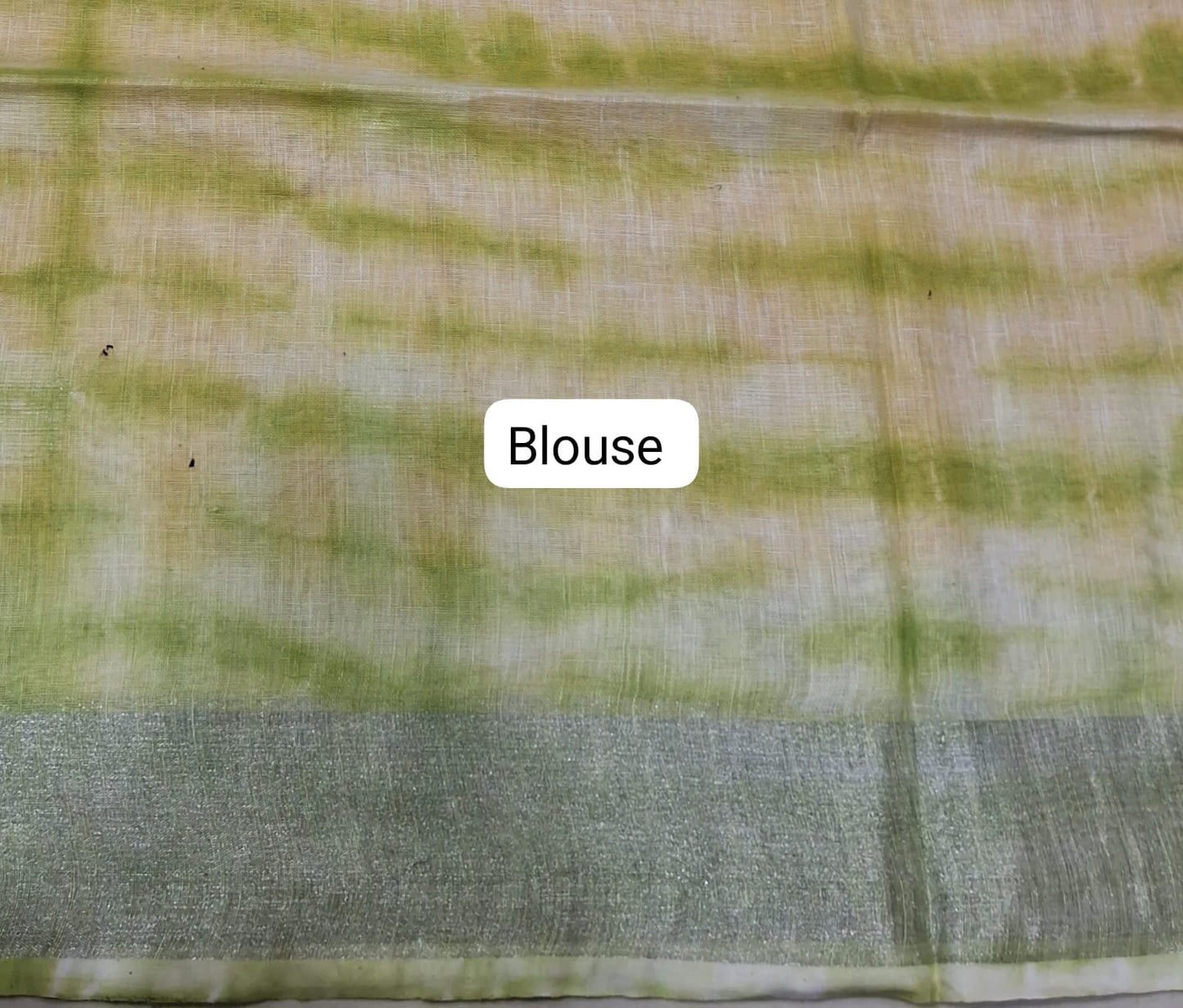 Lemon Yellow Pure Linen Saree blouse