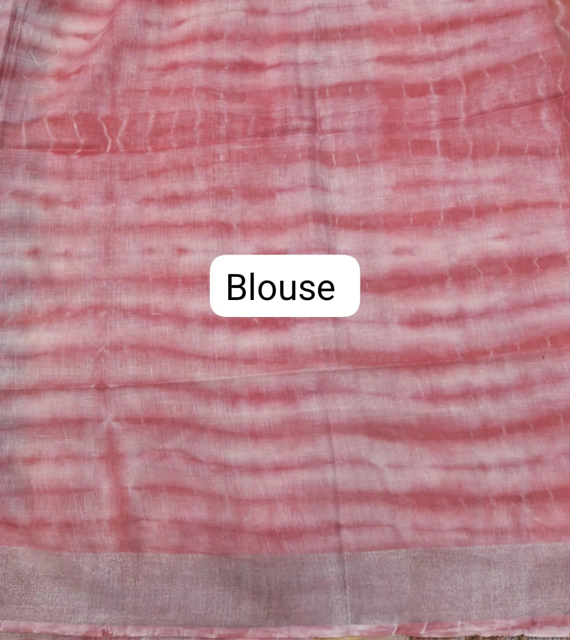 Grey Pure Linen Saree blouse