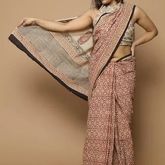 half white soft cotton saree