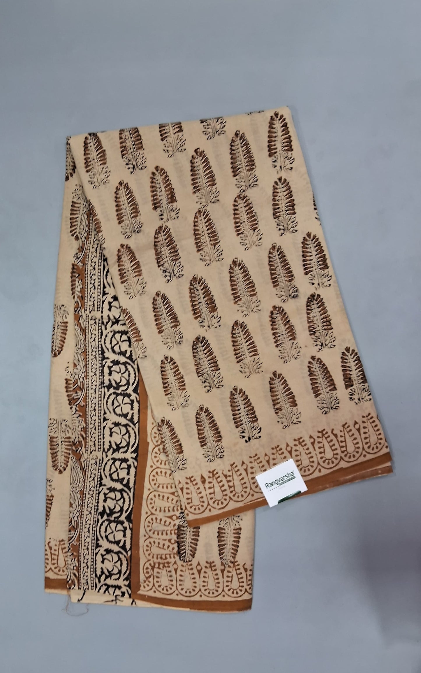 Beige Soft cotton Saree