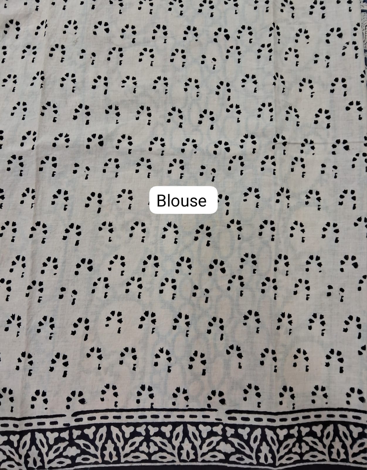 Navy Blue Soft Cotton Saree blouse