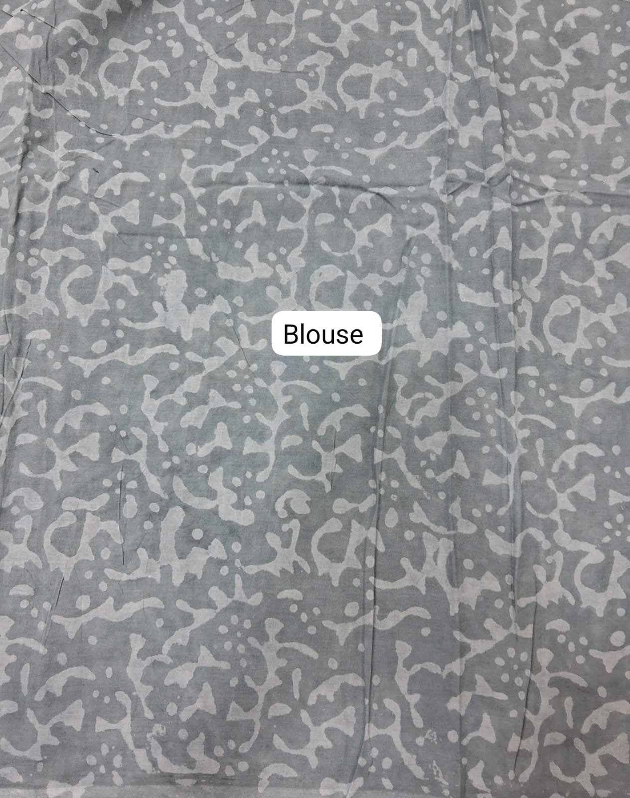 Cloud Grey Soft Cotton Saree Blouse