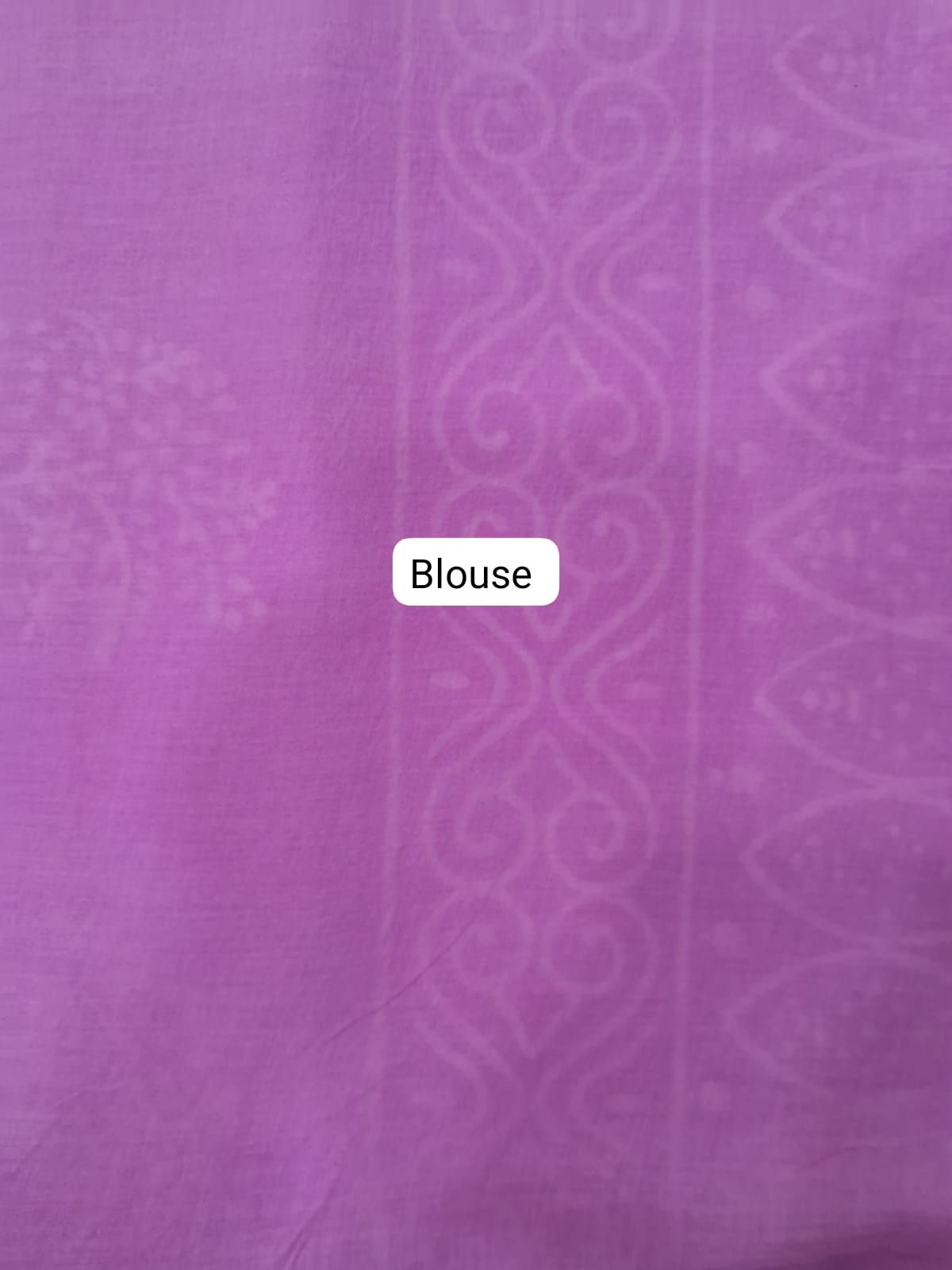 Baby Pink Soft Cotton Saree blouse