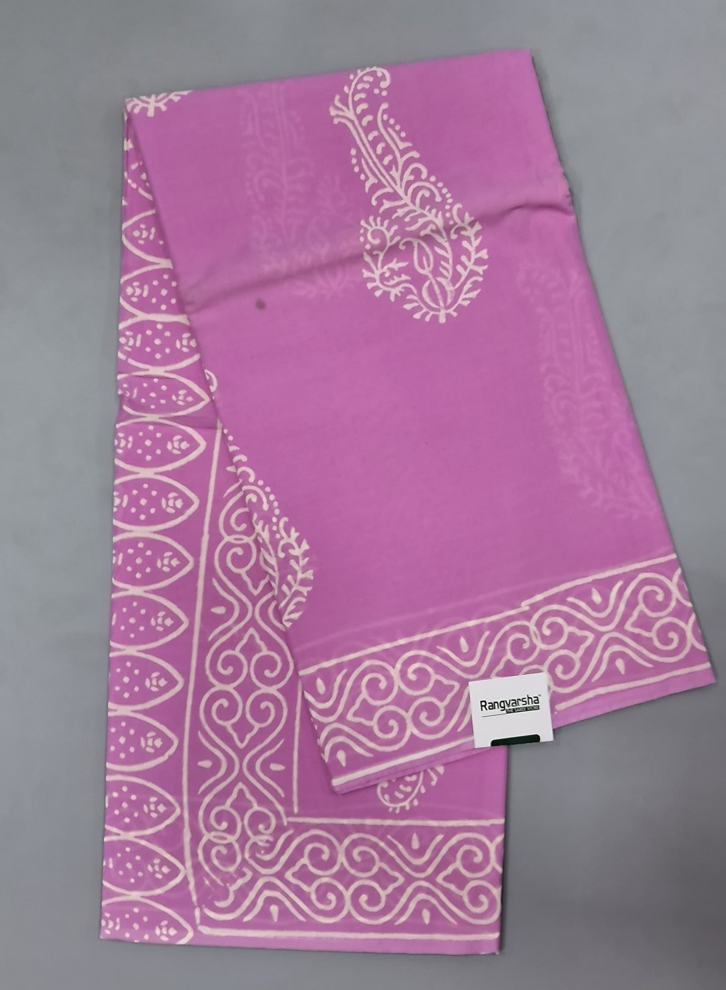 Baby Pink Soft Cotton Saree