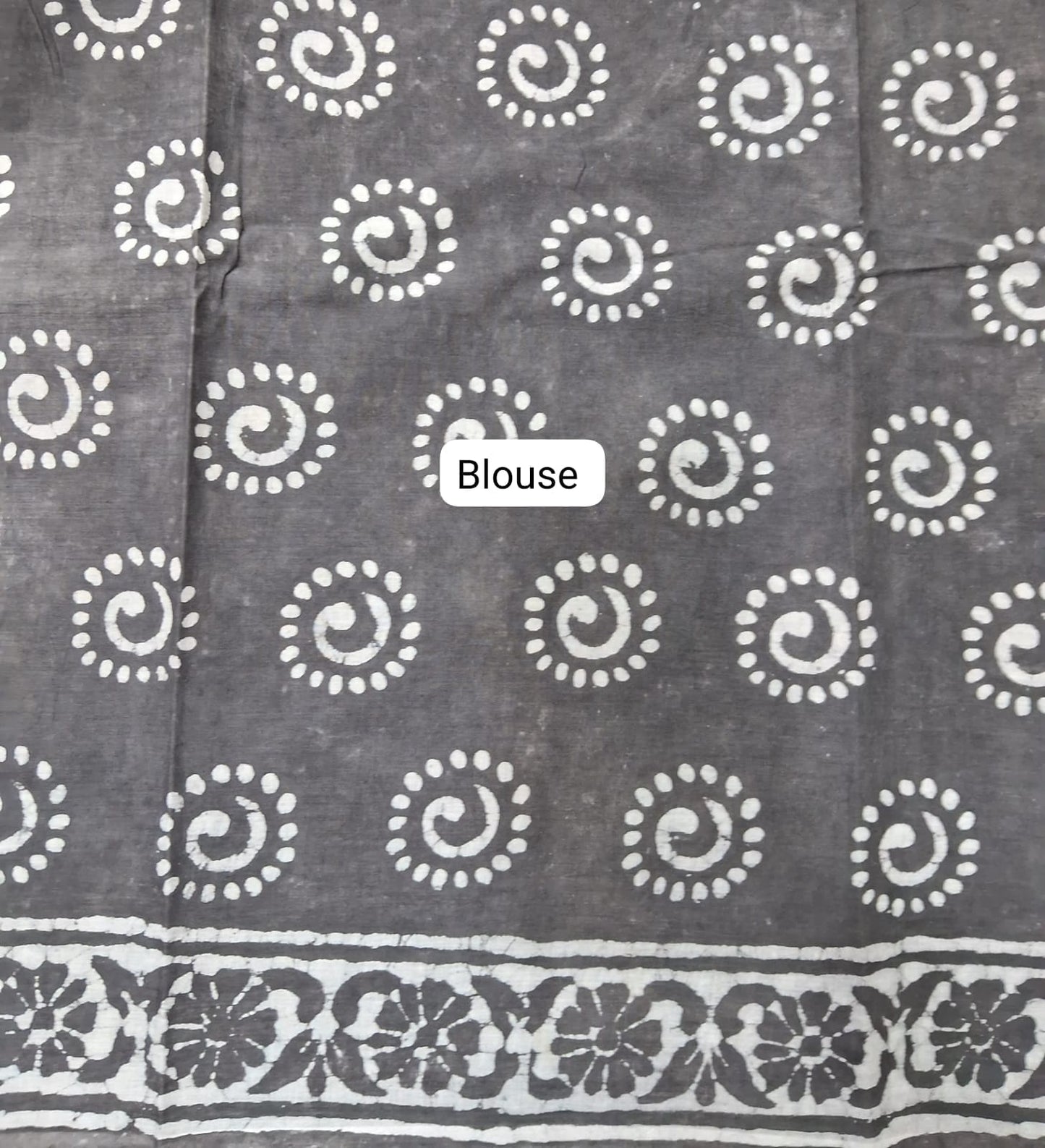 Black Soft Cotton Saree Blouse