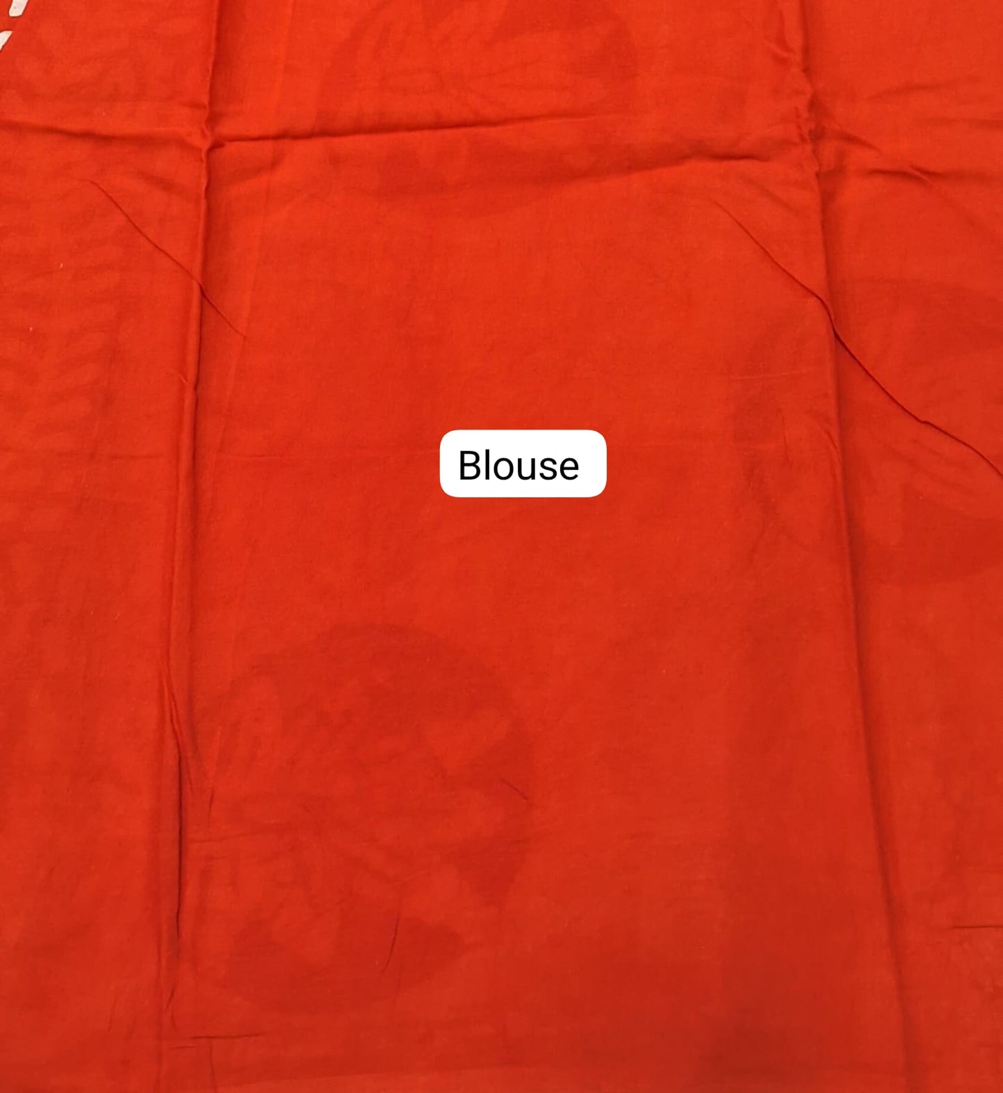 Orange Soft Cotton Saree Blouse