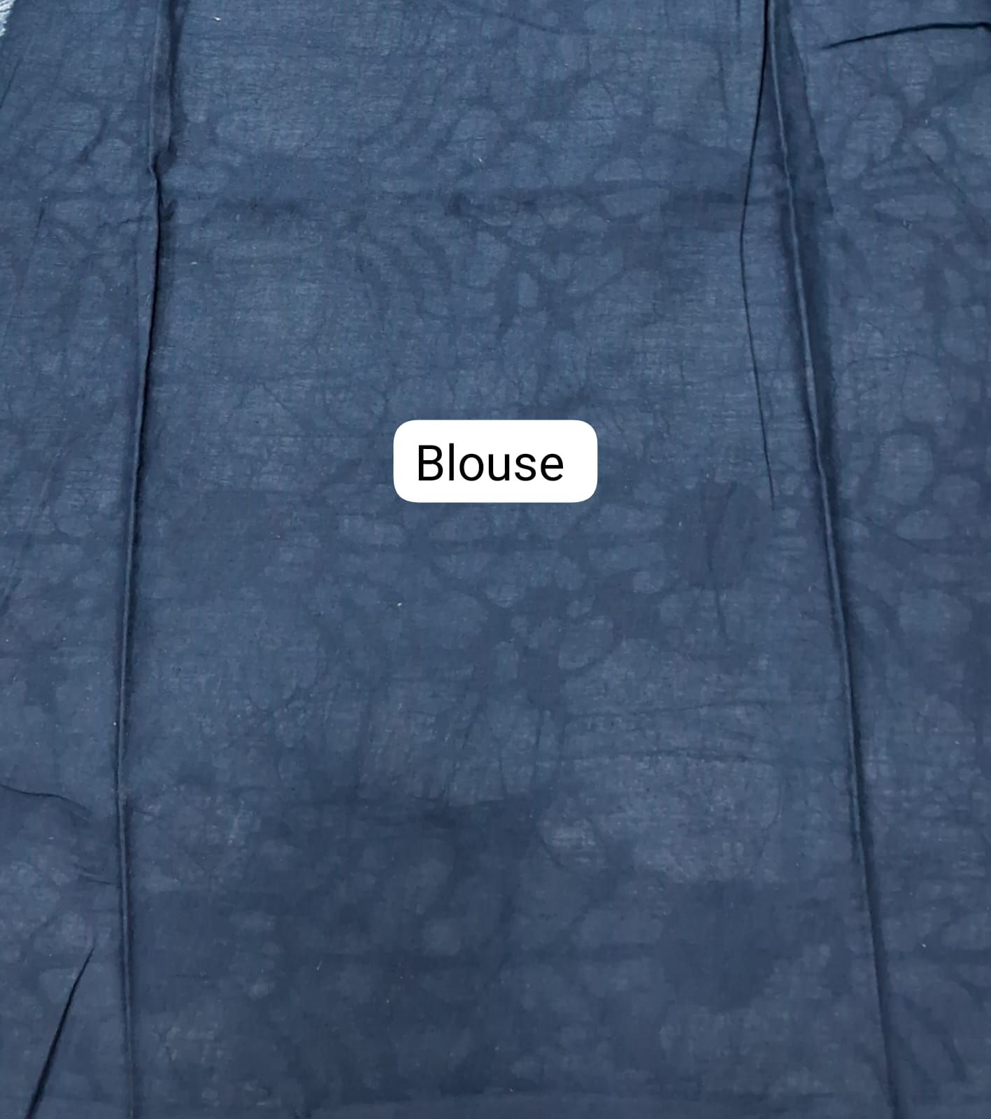 Dark Grey Soft Cotton Saree Blouse