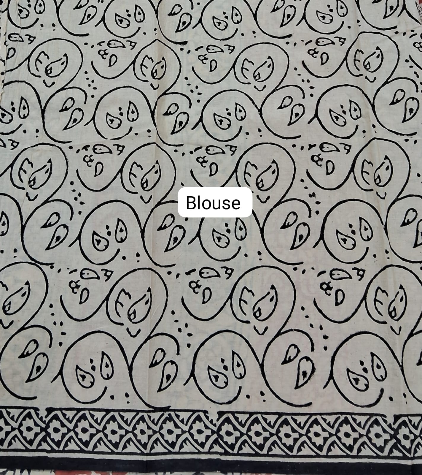 Rust Red Soft Cotton Saree blouse