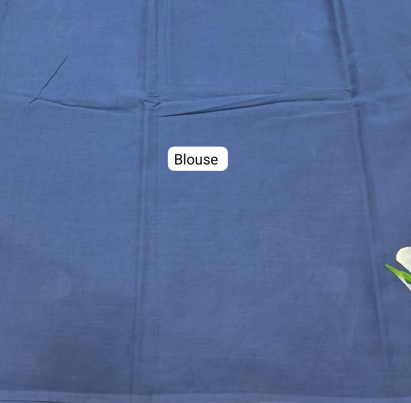 Navy Blue Soft Cotton Saree Blouse