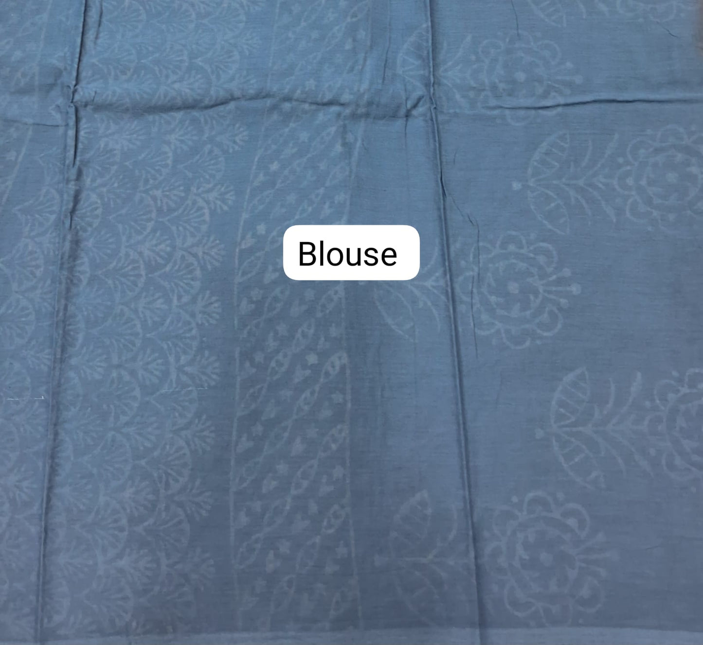 Mango Yellow Soft Cotton Saree blouse