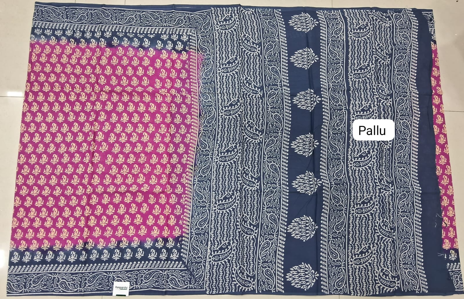 Fuchsia Pink Soft Cotton Saree