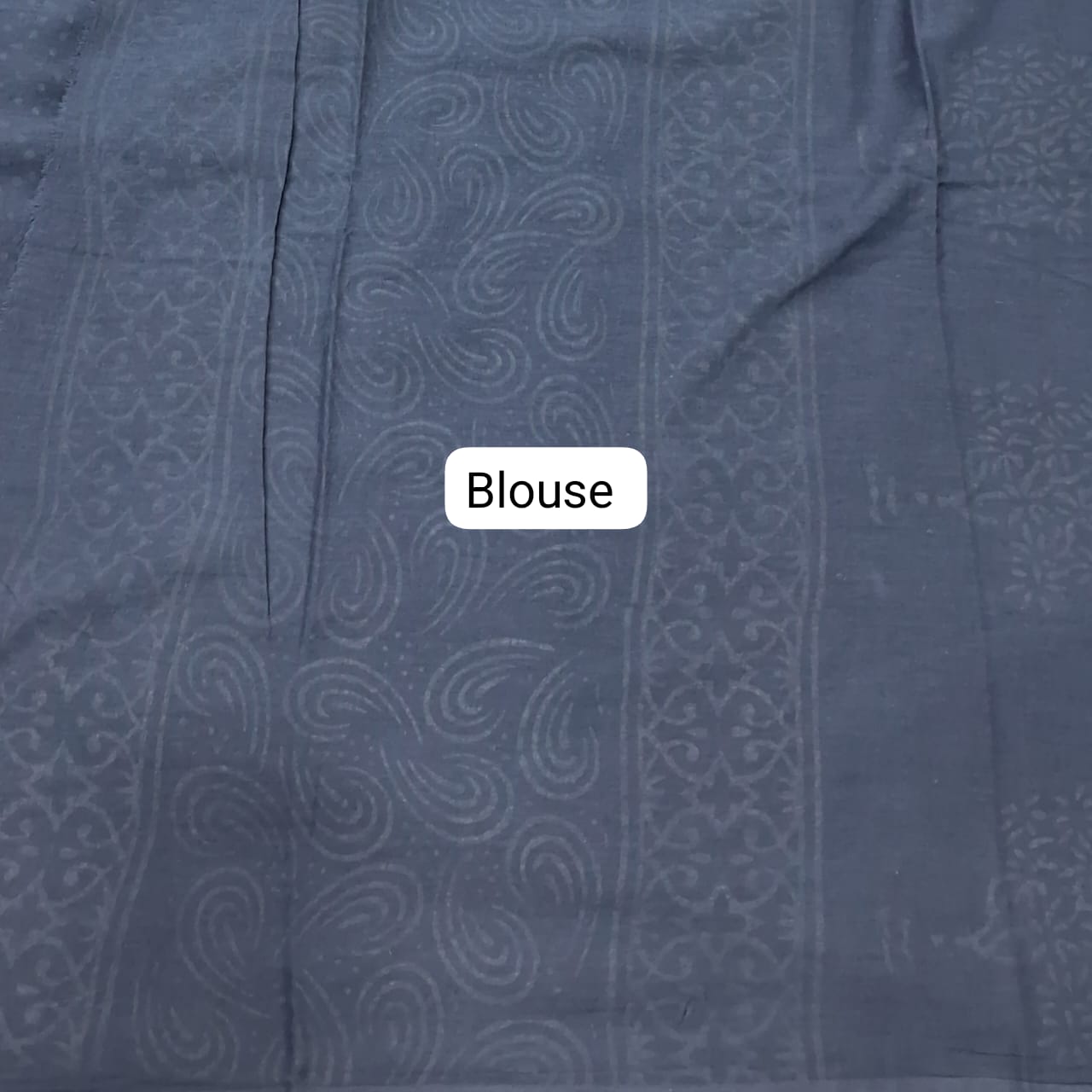 Navy blue Soft Cotton Saree blouse