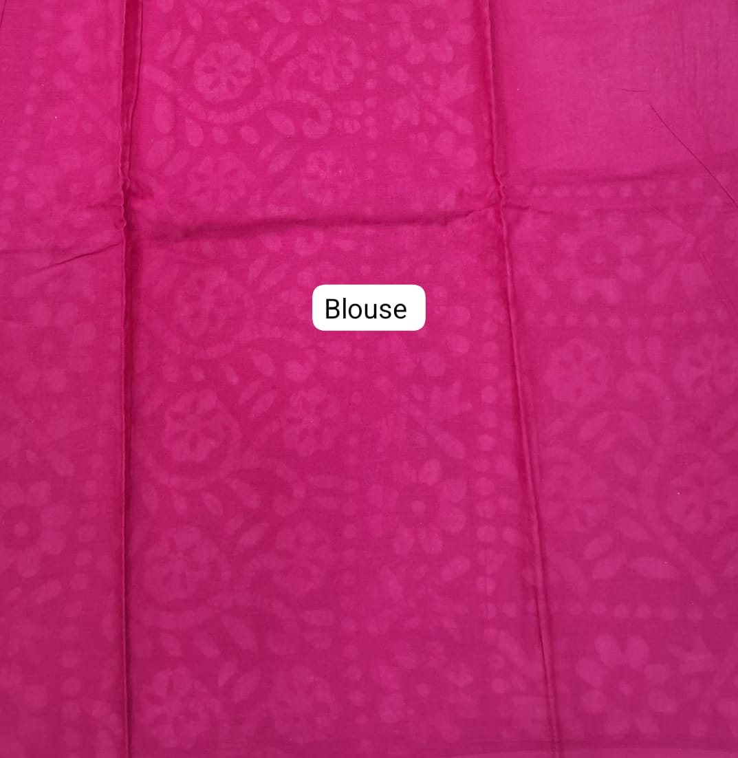 White Soft cotton Saree Blouse