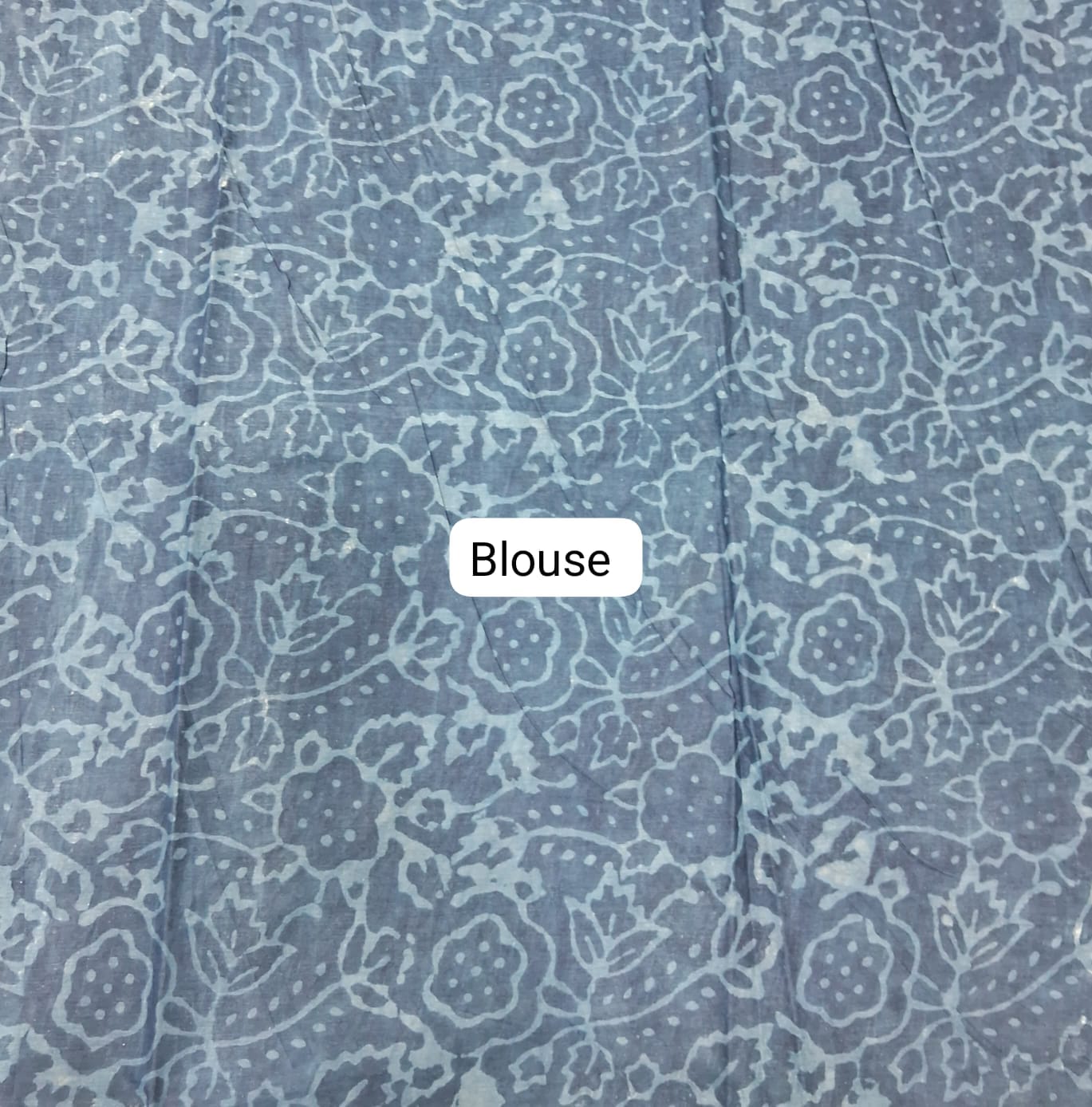 Indigo Blue Soft Cotton Saree
