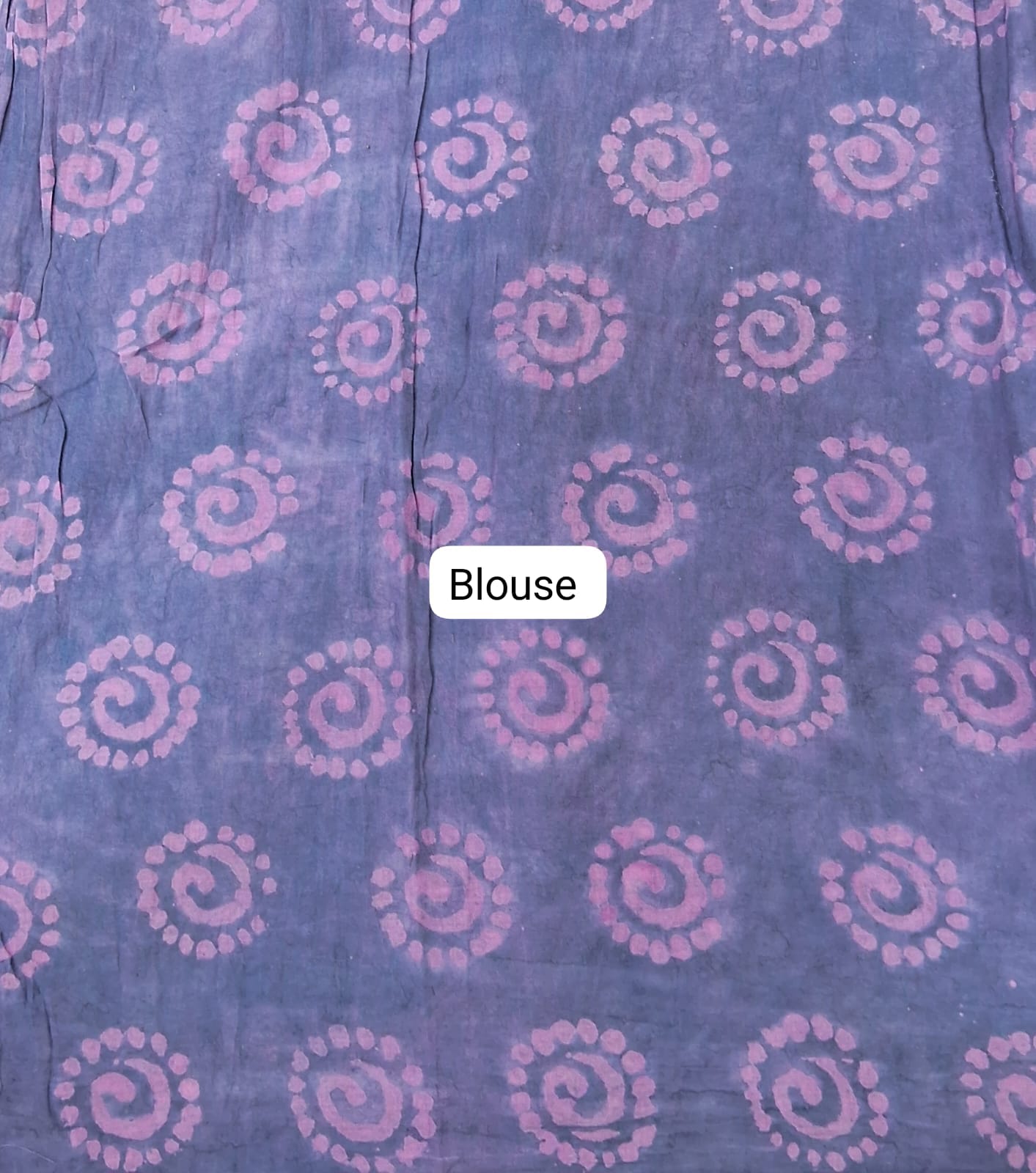 Blue Soft Cotton Saree Blouse
