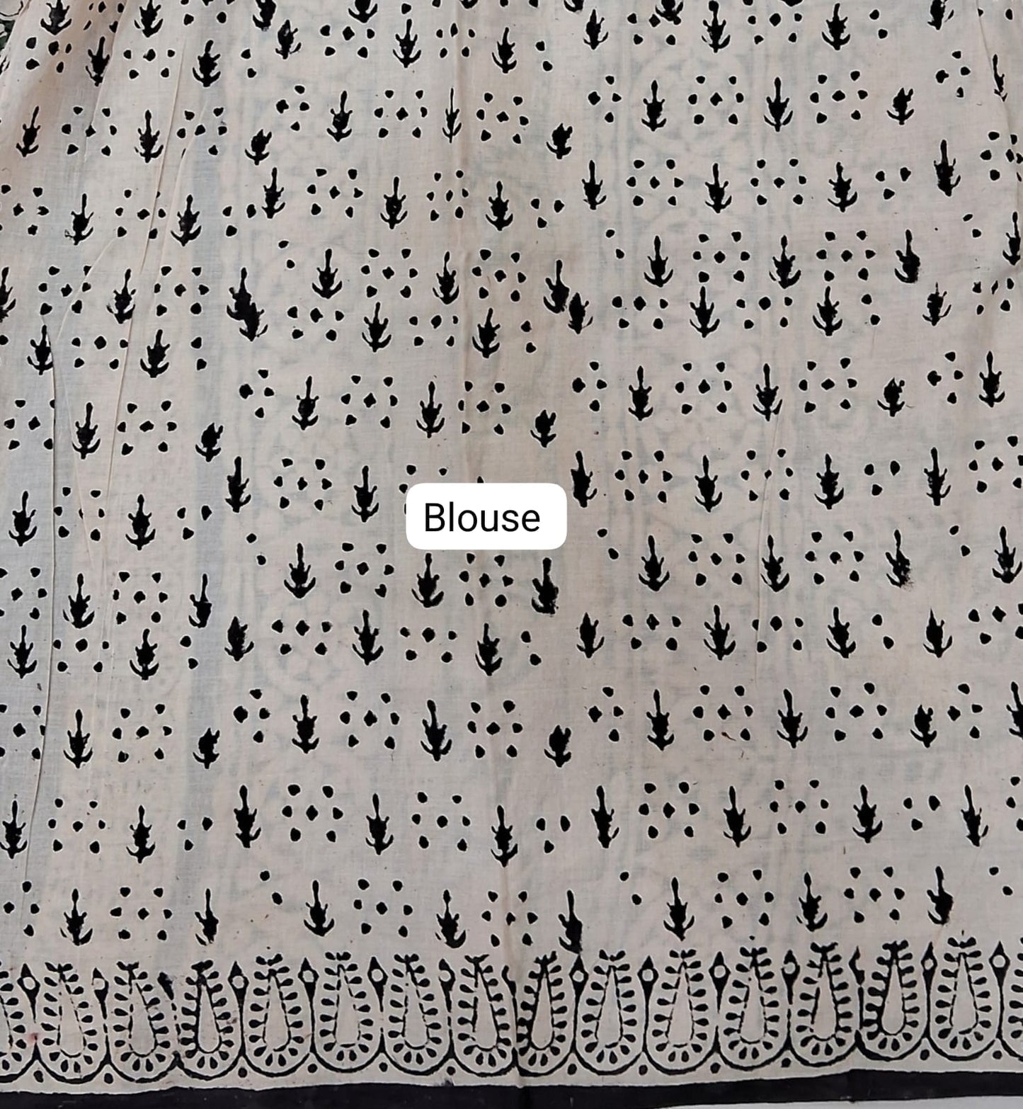 Bottle Green Soft Cotton Saree Blouse