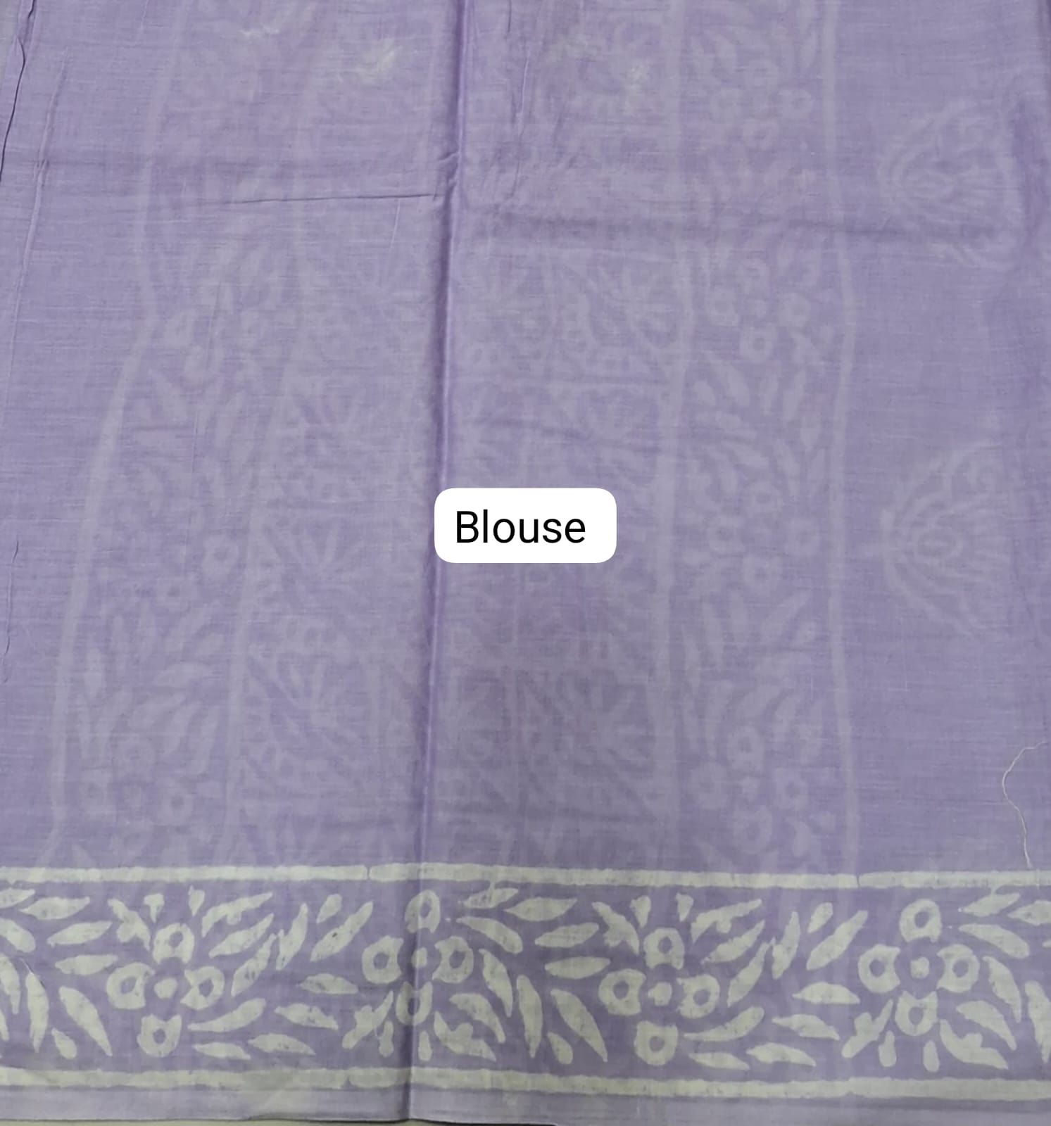 Lavender Soft Cotton Saree blouse