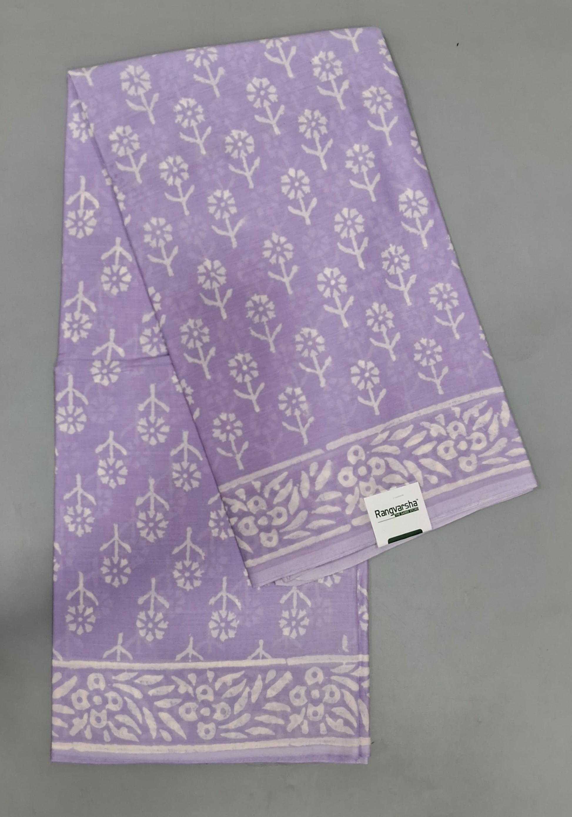 Lavender Soft Cotton Saree