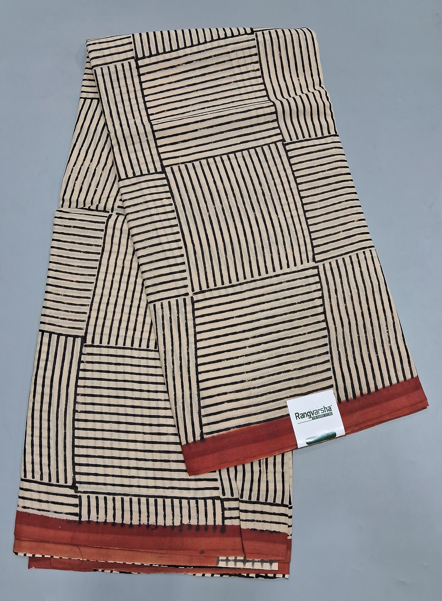 Beige Soft Cotton Saree