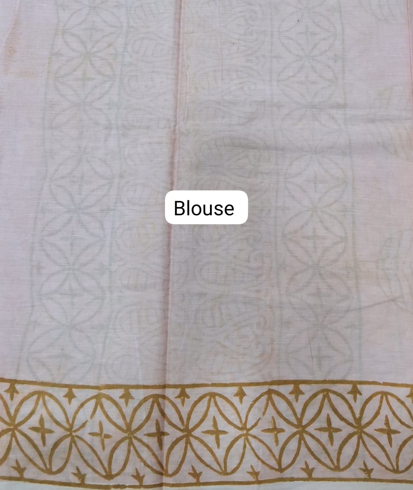 Blush Pink Soft Cotton Saree blouse