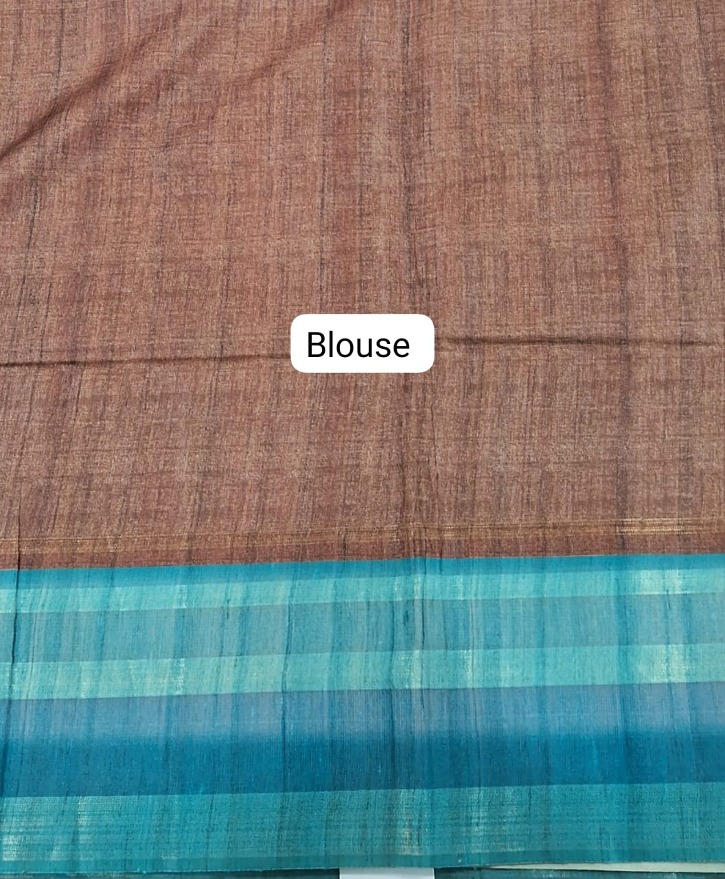 Baby Pink Semi Tussar Saree Blouse