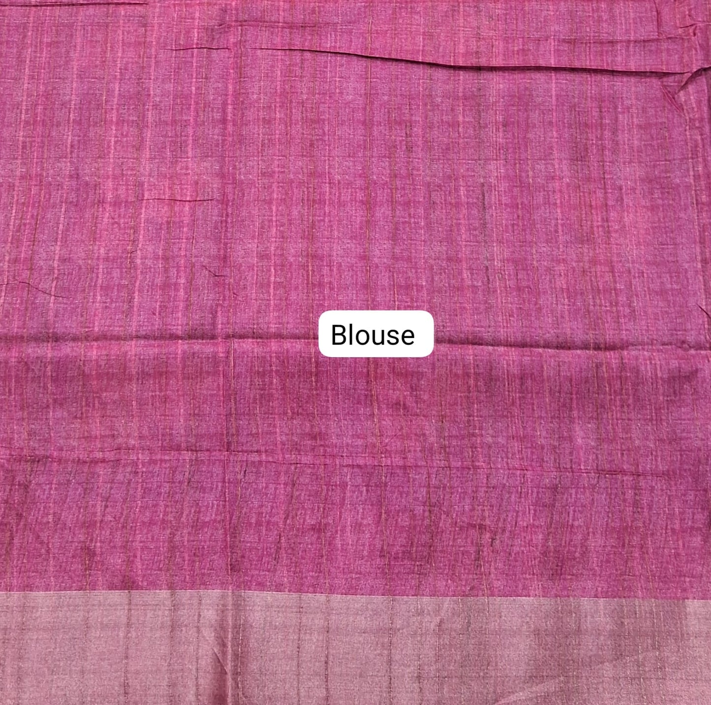 Sky Blue Tussar Saree Blouse