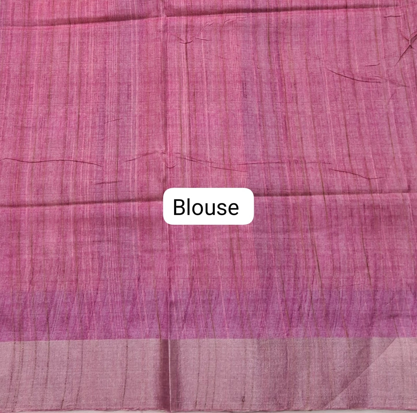 Mehandi Green Tussar Saree Blouse