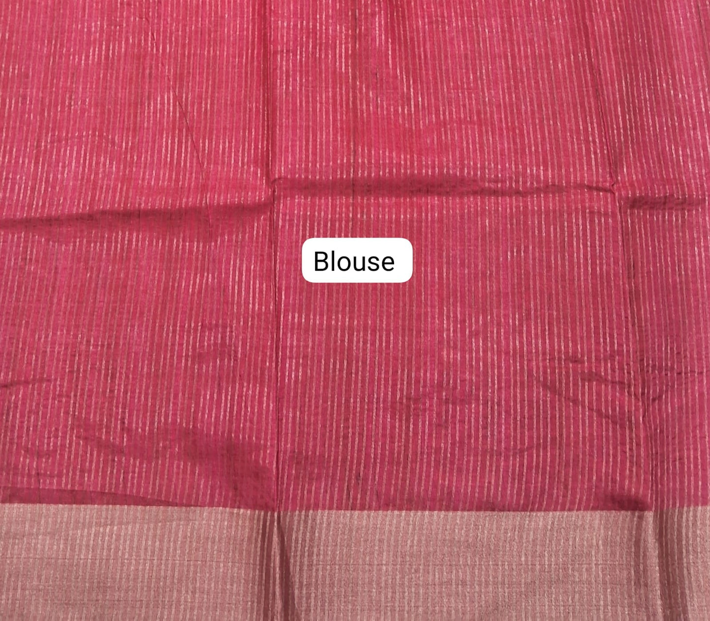 Peach Tussar Saree Blouse