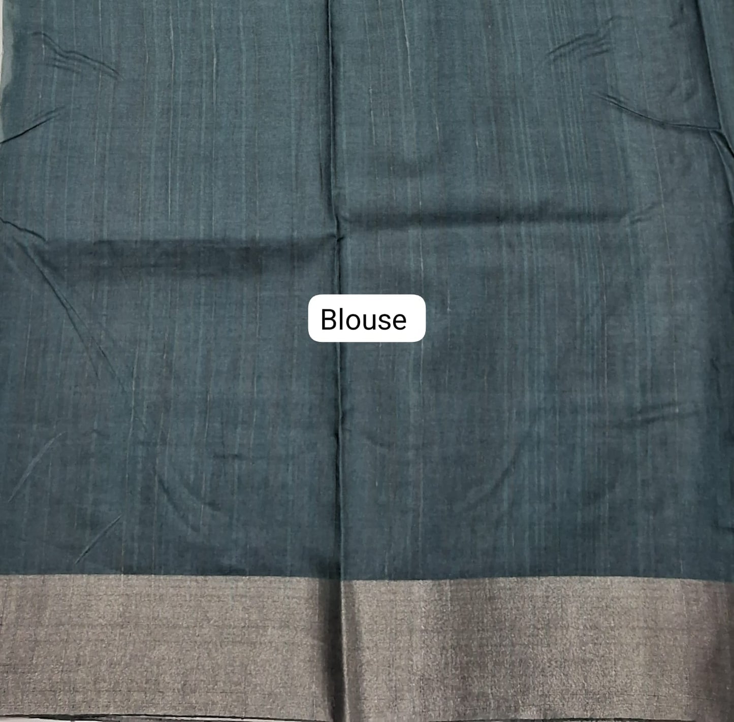 Peach Tussar Saree Blouse