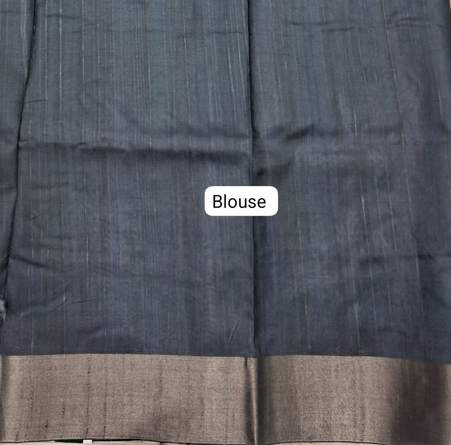 Beige Tussar Saree Blouse