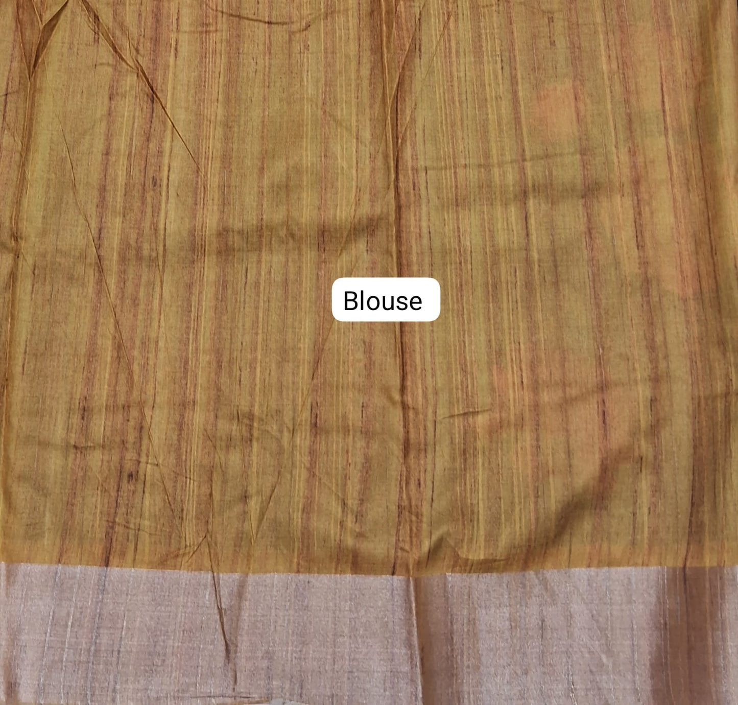 Walnut Brown Tussar Saree Blouse