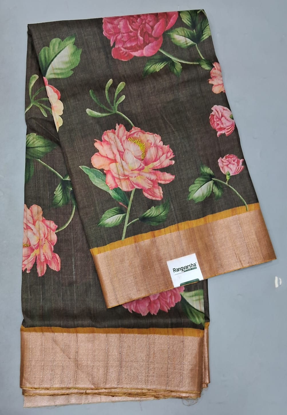 Walnut Brown Tussar Saree