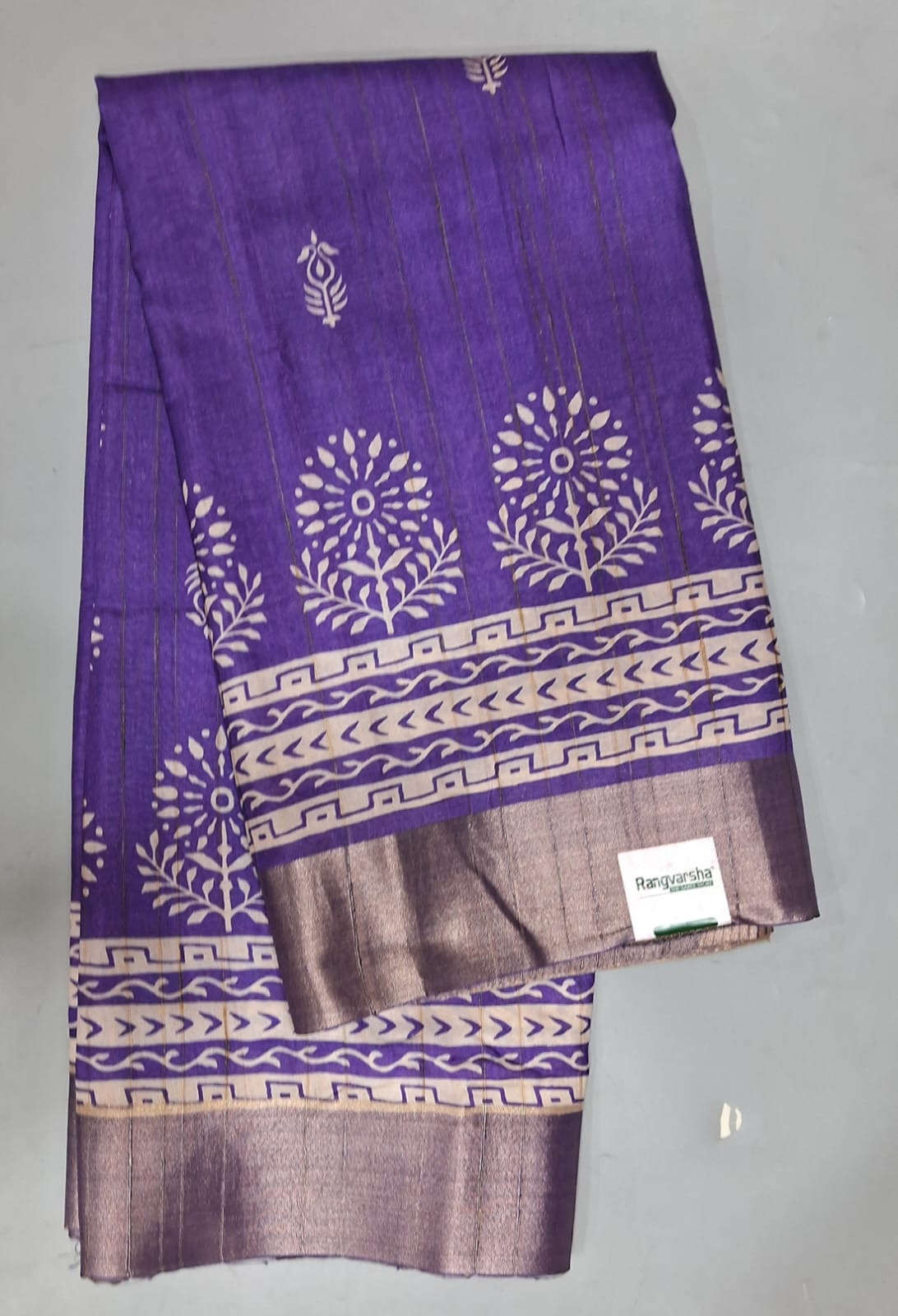 Purple Tussar Saree