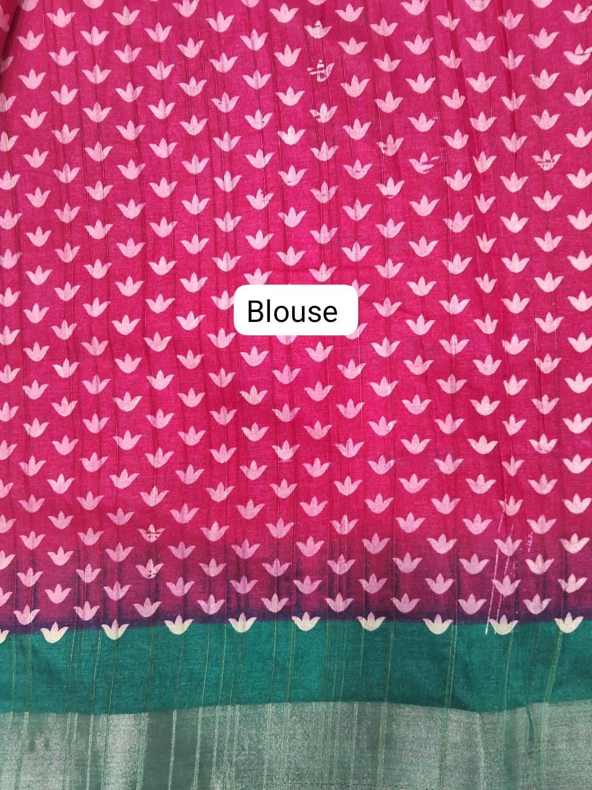 Pink Semi Tussar Saree Blouse