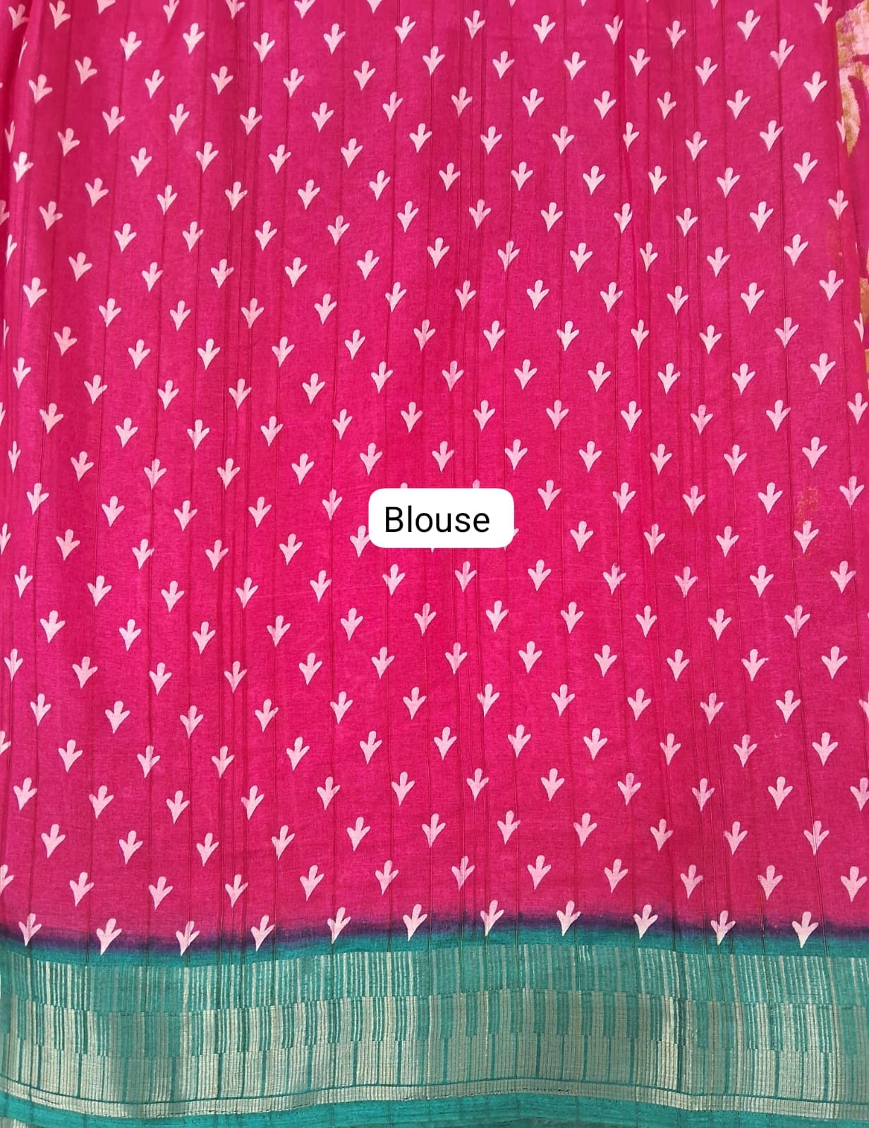 Pink Semi Tussar Saree Blouse