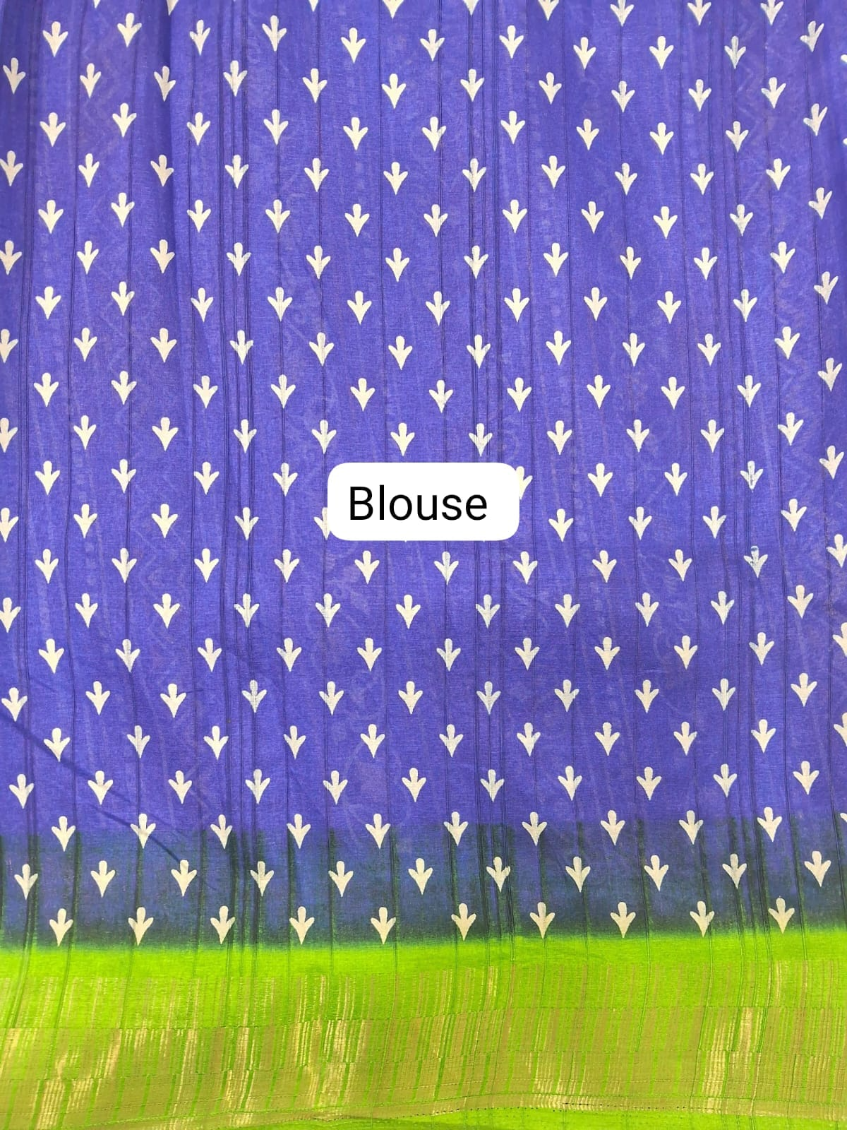 Royal Blue Semi Tussar Saree Blouse