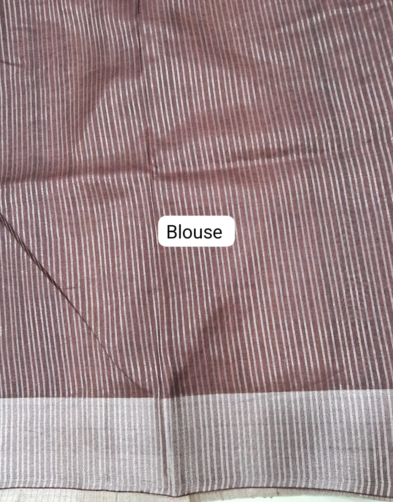 Walnut Brown Semi Tussar Saree Blouse