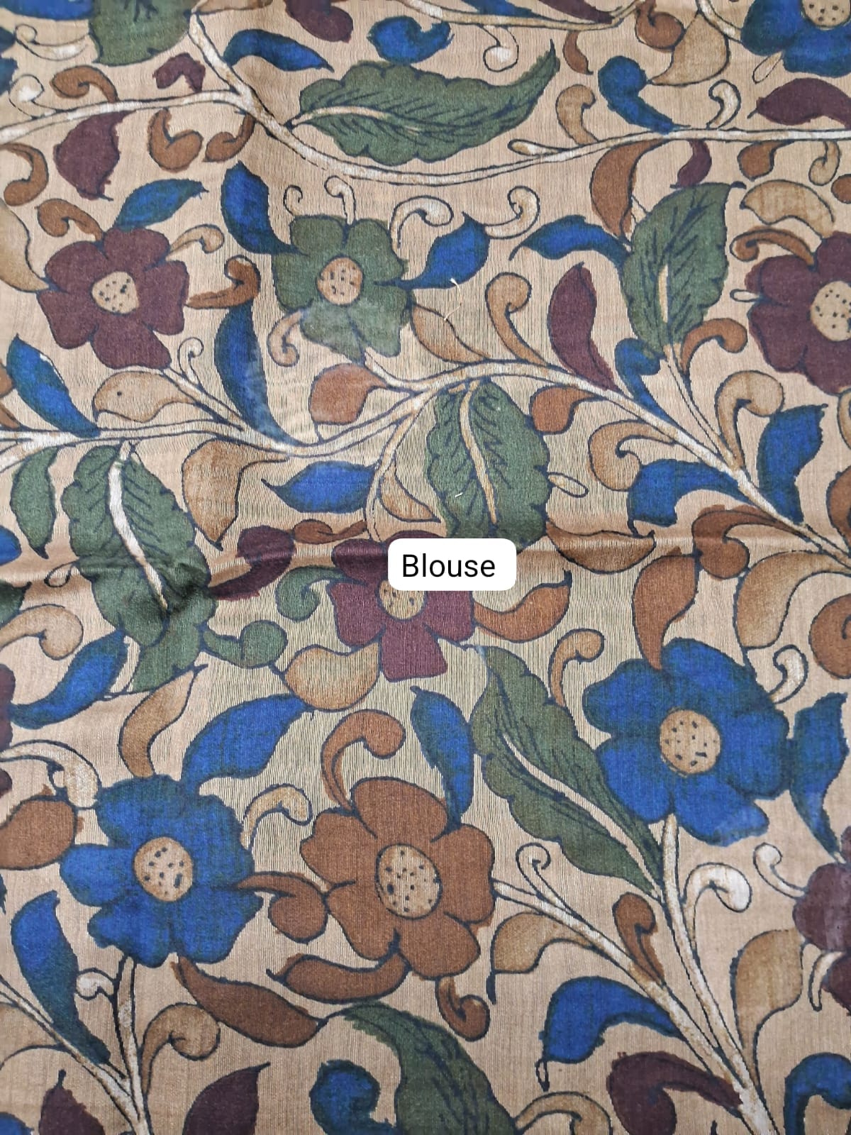 Walnut Brown Semi Tussar Saree Blouse