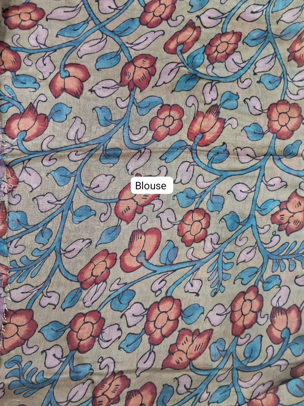 Onion Pink Semi Tussar Saree Blouse