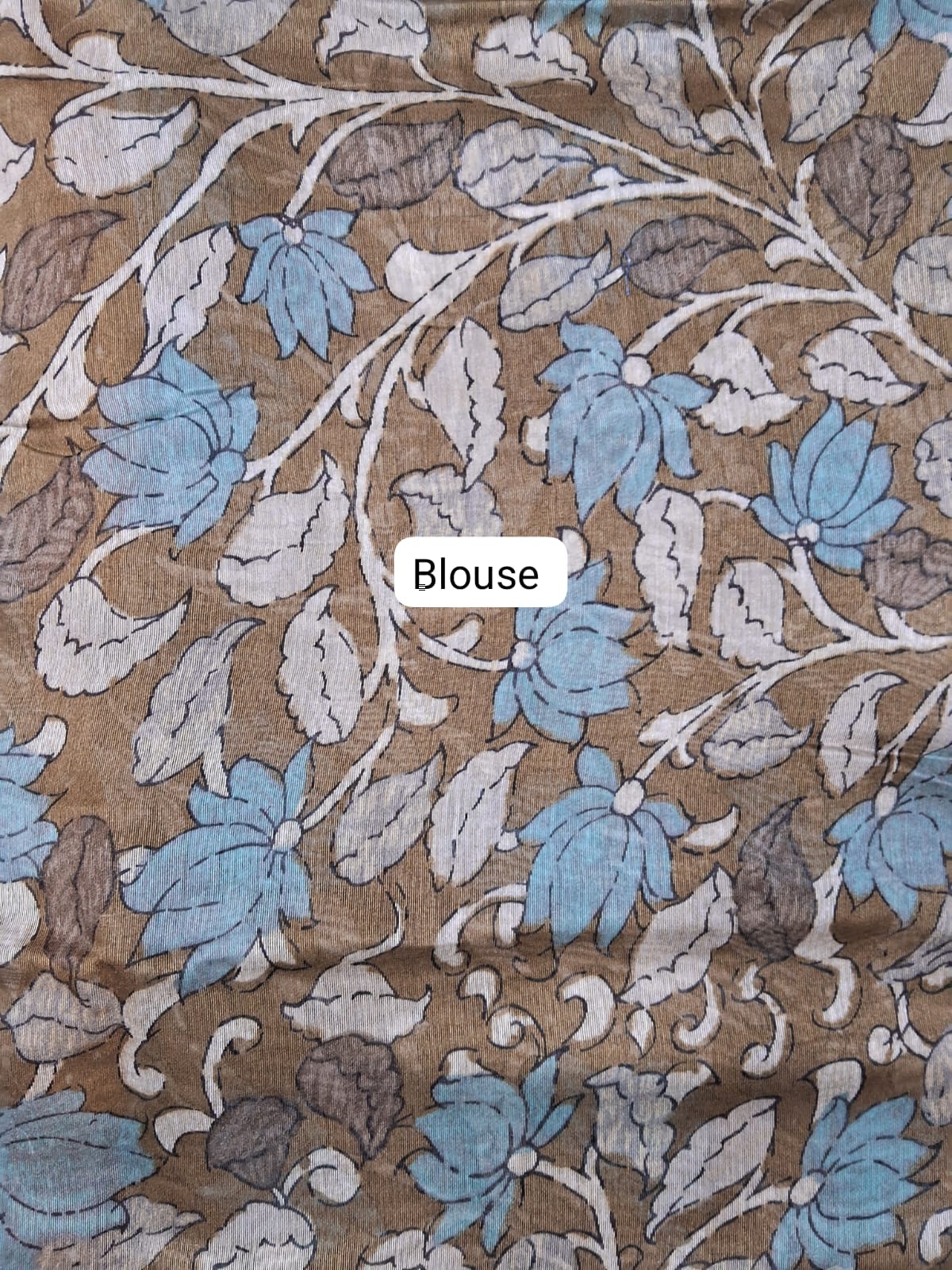 Mango Yellow Semi Tussar Saree Blouse