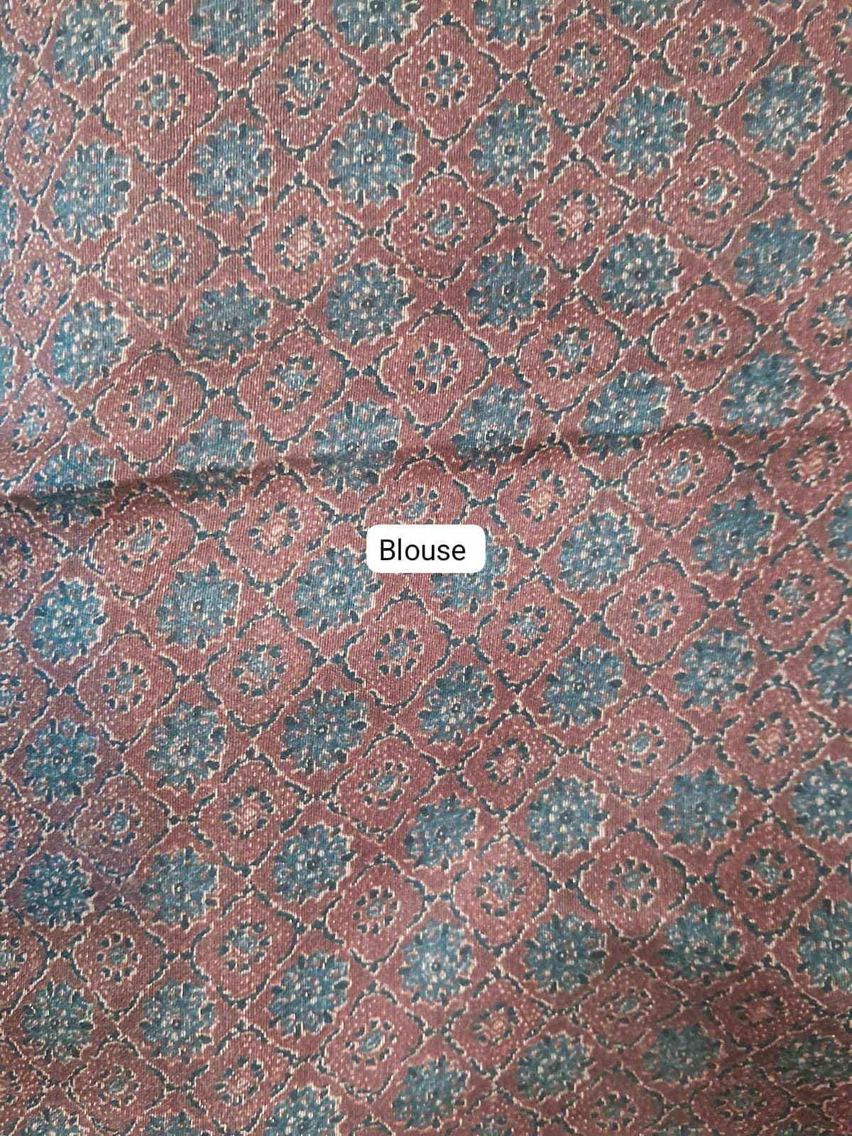 Royal Blue Semi Tussar Saree Blouse