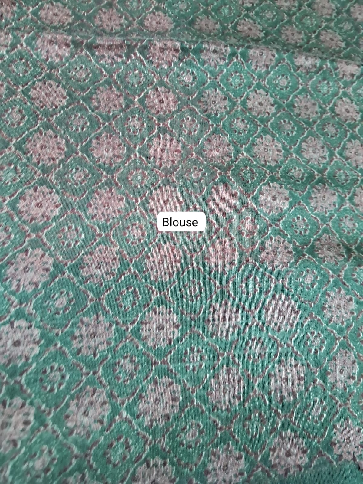 Red Semi Tussar Saree Blouse